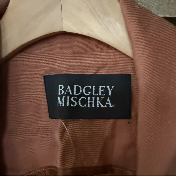 Badgley Mischka Terracotta Trench Coat - Picture 9 of 12